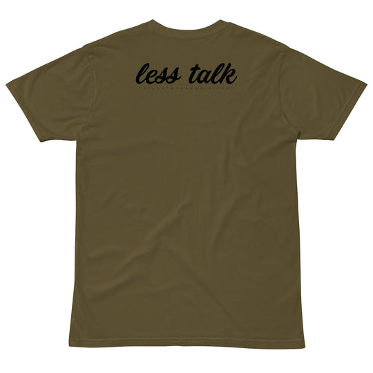 Less Talk (cursive black)