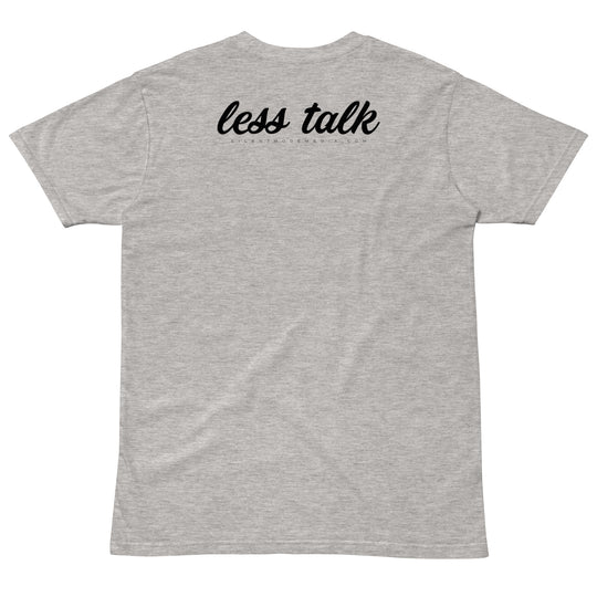 Less Talk (cursive black)