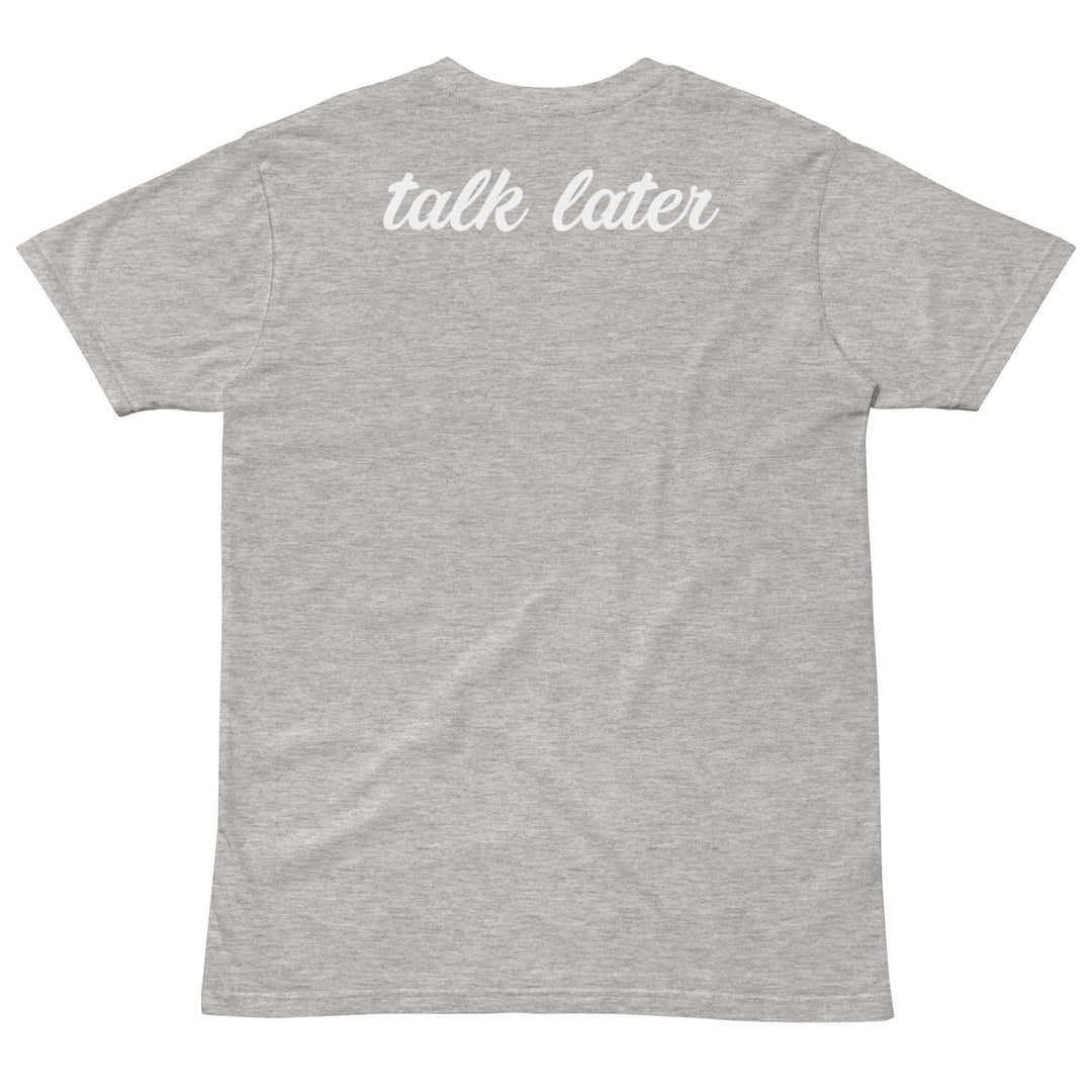 Talk Later White Cursive