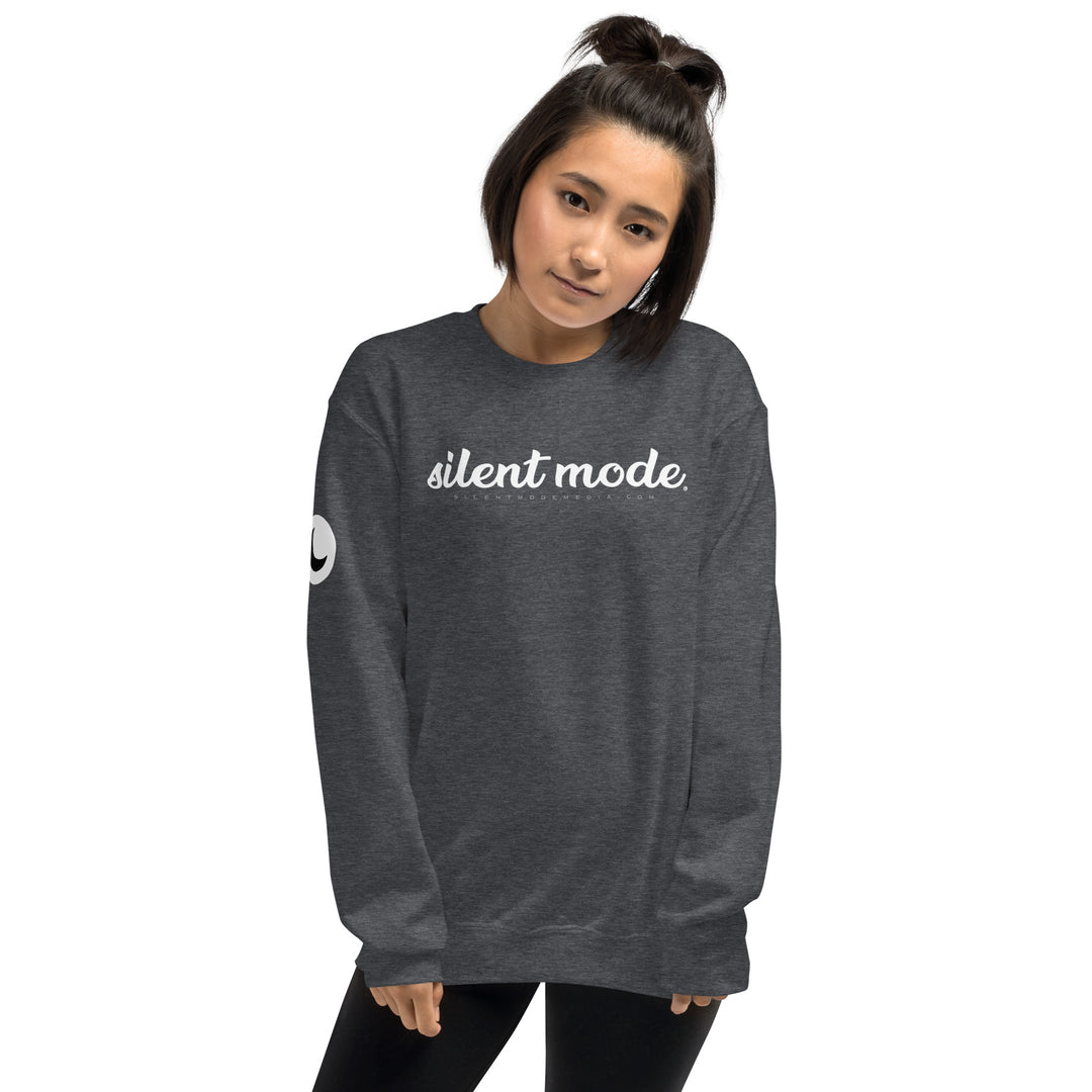 Silent Mode Pullover Black Cursive Logo