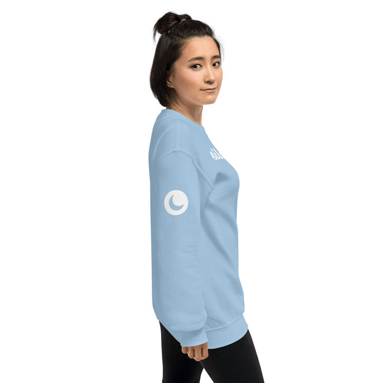 Silent Mode Pullover Light Blue Cursive Logo