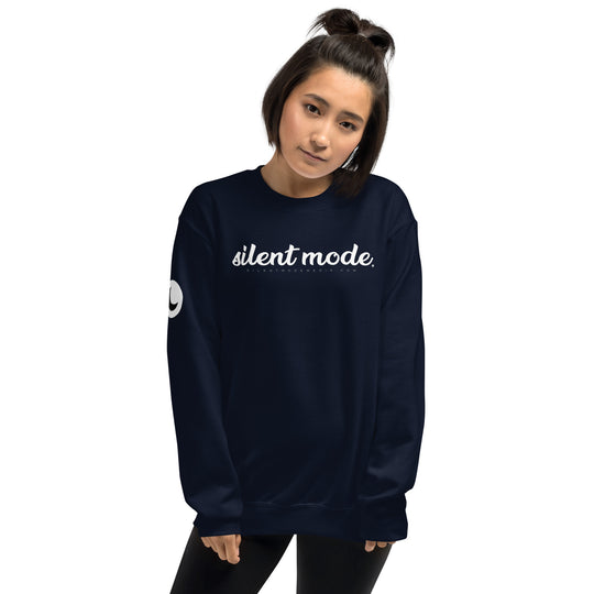 Silent Mode Pullover Black Cursive Logo