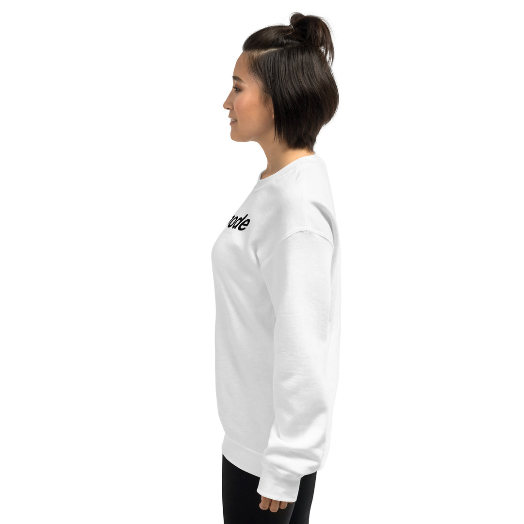 Silent Mode Pullover White Printed Logo