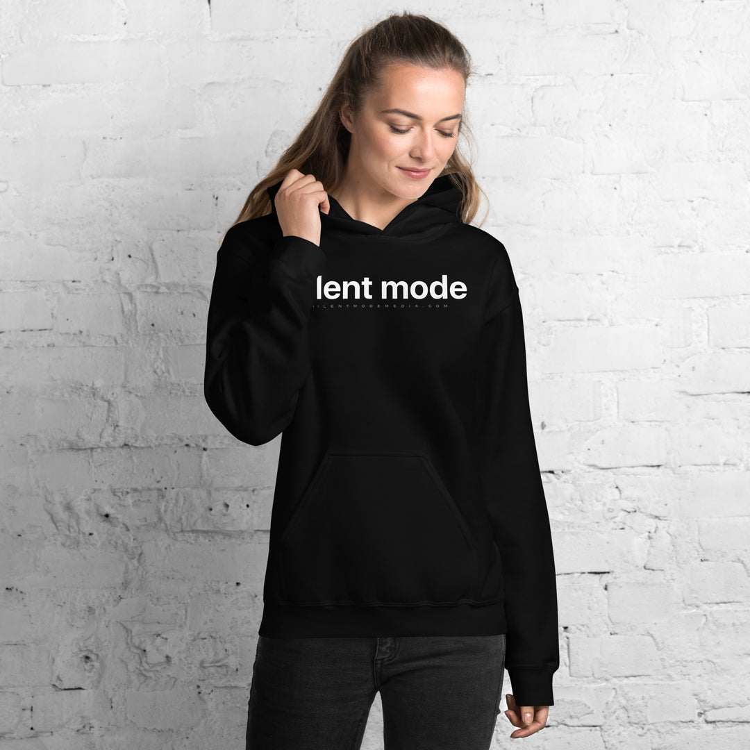 Silent Mode Hoodie (White Printed Front & Back)