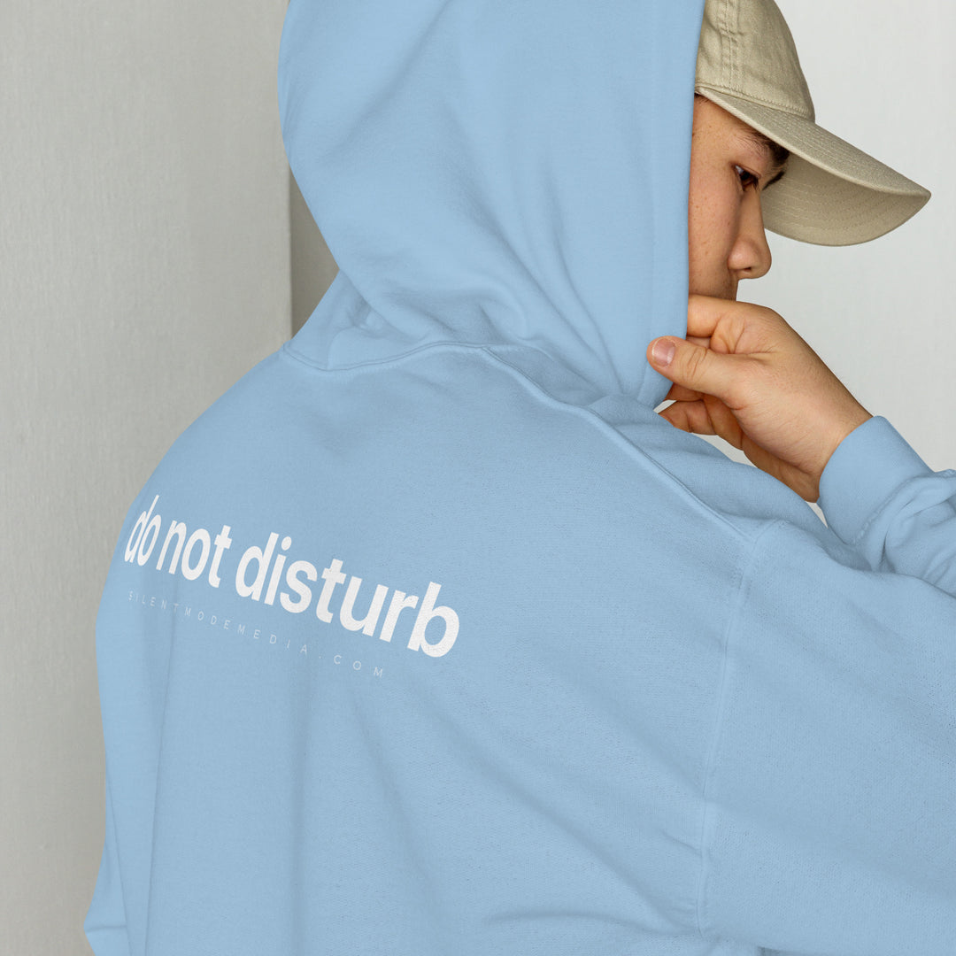 Silent Mode Hoodie (White Printed Front & Back)