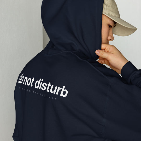 Silent Mode Hoodie (White Printed Front & Back)