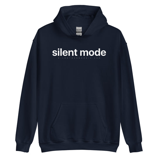 Silent Mode Hoodie (White Printed Front & Back)